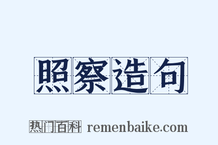 照察造句是什么意思的图片